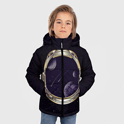 Куртка зимняя для мальчика Шлем астронавта, цвет: 3D-черный — фото 2