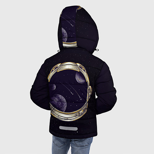 Зимняя куртка для мальчика Шлем астронавта / 3D-Черный – фото 4