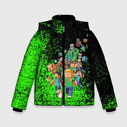 Куртка зимняя для мальчика Minecraft, цвет: 3D-светло-серый