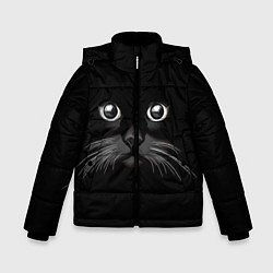 Куртка зимняя для мальчика Кошачья моська, цвет: 3D-черный