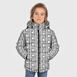 Куртка зимняя для мальчика Архитектура, цвет: 3D-черный — фото 2