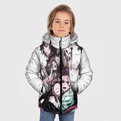 Куртка зимняя для мальчика Убийца демонов, цвет: 3D-черный — фото 2