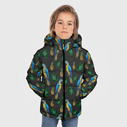 Куртка зимняя для мальчика Попугай Ара, цвет: 3D-светло-серый — фото 2