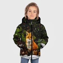 Куртка зимняя для мальчика Лиса и снег, цвет: 3D-черный — фото 2