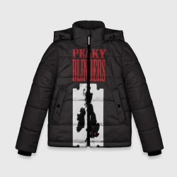 Куртка зимняя для мальчика Острые козырьки, цвет: 3D-черный