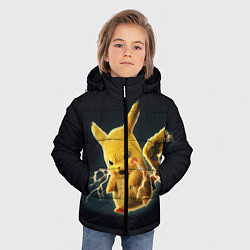 Куртка зимняя для мальчика Pikachu Pika Pika, цвет: 3D-красный — фото 2