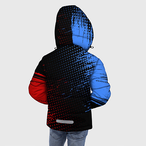 Зимняя куртка для мальчика BMW ТЕКСТУРА / 3D-Черный – фото 4