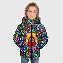 Куртка зимняя для мальчика Among Us SHHHHHHH!, цвет: 3D-черный — фото 2