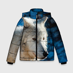 Куртка зимняя для мальчика Волк на черном фоне, цвет: 3D-черный