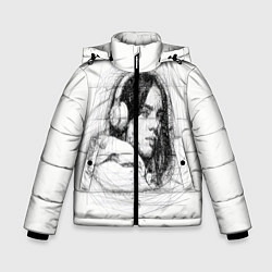 Куртка зимняя для мальчика Billie Eilish карандаш, цвет: 3D-черный
