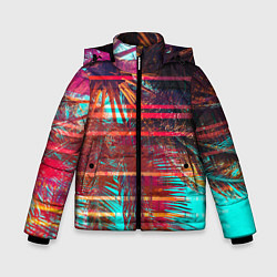 Зимняя куртка для мальчика Palm glitch art