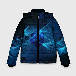 Куртка зимняя для мальчика Атом, цвет: 3D-черный