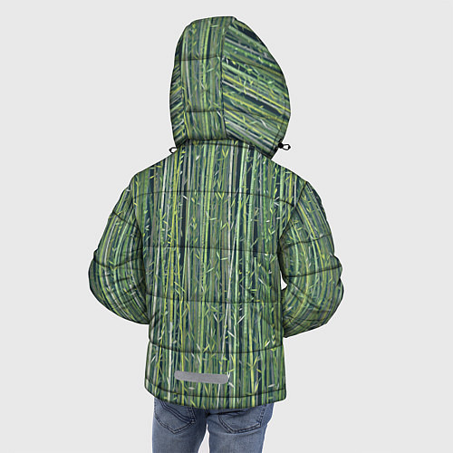 Зимняя куртка для мальчика Зеленый бамбук / 3D-Черный – фото 4