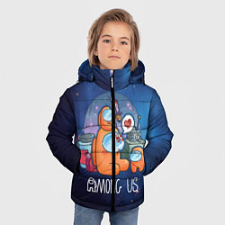 Куртка зимняя для мальчика Among Us Space, цвет: 3D-светло-серый — фото 2