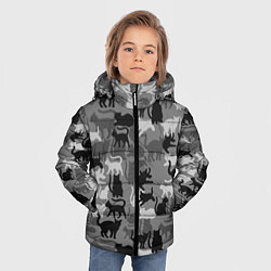 Куртка зимняя для мальчика Камуфляж Армия Котиков, цвет: 3D-черный — фото 2
