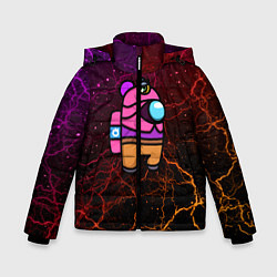 Куртка зимняя для мальчика Among Us x Brawl Stars, цвет: 3D-черный