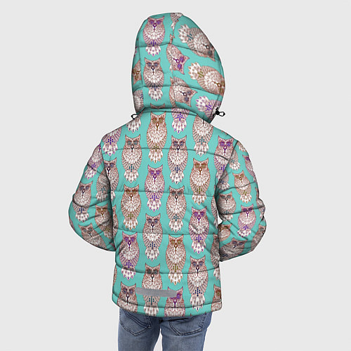 Зимняя куртка для мальчика Совушки / 3D-Черный – фото 4