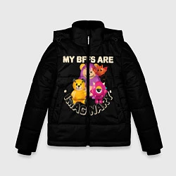 Куртка зимняя для мальчика Лучшие друзья, цвет: 3D-черный