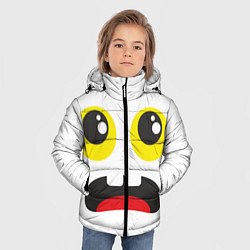 Куртка зимняя для мальчика Испуганное лицо, цвет: 3D-черный — фото 2