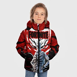 Куртка зимняя для мальчика СКЕЛЕТ FORTNITE, цвет: 3D-черный — фото 2