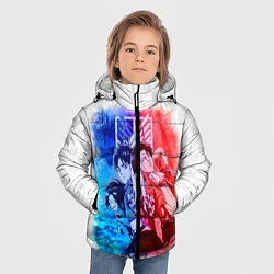 Куртка зимняя для мальчика Атака на титанов, цвет: 3D-светло-серый — фото 2