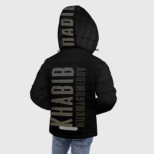 Зимняя куртка для мальчика Хабиб Нурмагомедов - King / 3D-Черный – фото 4