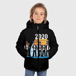 Куртка зимняя для мальчика 2020 не спасти, цвет: 3D-черный — фото 2