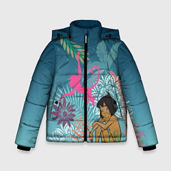 Куртка зимняя для мальчика Mowgli, цвет: 3D-черный