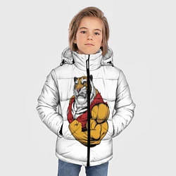 Куртка зимняя для мальчика Тигр, цвет: 3D-красный — фото 2