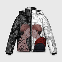 Куртка зимняя для мальчика Jujutsu Kaisen Сукуна х Юдзи, цвет: 3D-красный
