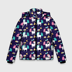 Зимняя куртка для мальчика Unicorn pattern