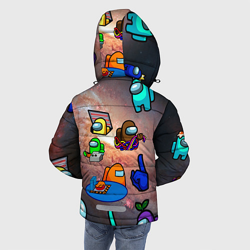 Зимняя куртка для мальчика Among Us Чёрная дыра / 3D-Черный – фото 4