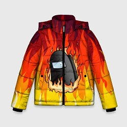 Куртка зимняя для мальчика Among Us Fire Z, цвет: 3D-светло-серый