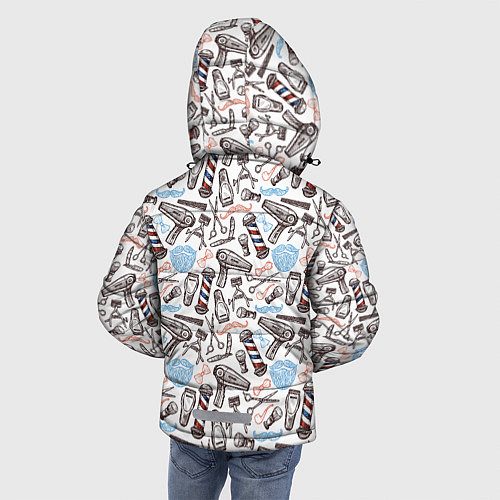 Зимняя куртка для мальчика Барбершоп / 3D-Черный – фото 4