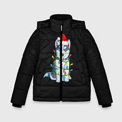Куртка зимняя для мальчика Щенок, цвет: 3D-черный