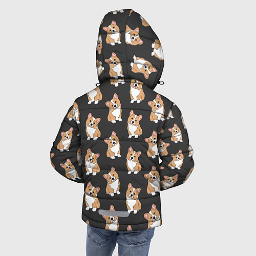 Зимняя куртка для мальчика Корги малыши / 3D-Черный – фото 4