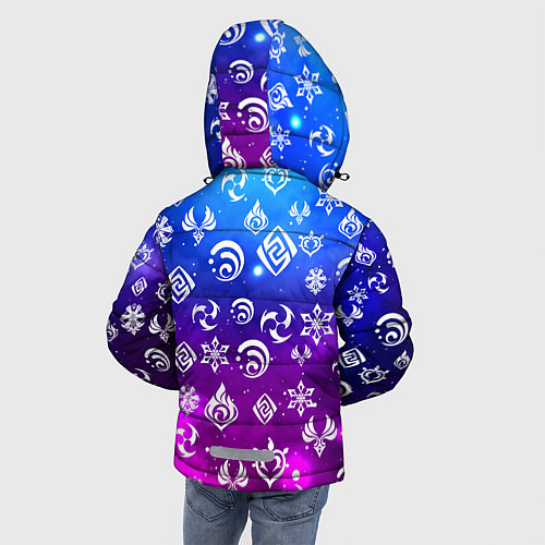 Зимняя куртка для мальчика GENSHIN IMPACT / 3D-Светло-серый – фото 4