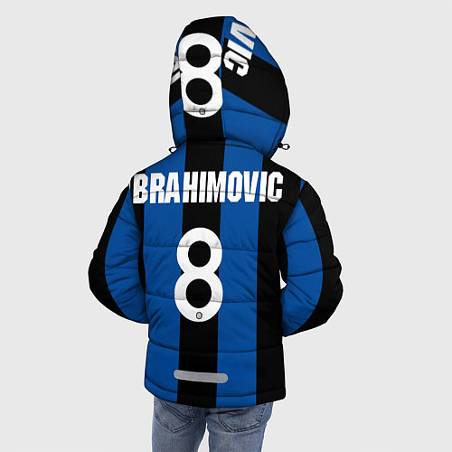 Зимняя куртка для мальчика Ретро форма Интер Ибрагимович / 3D-Черный – фото 4