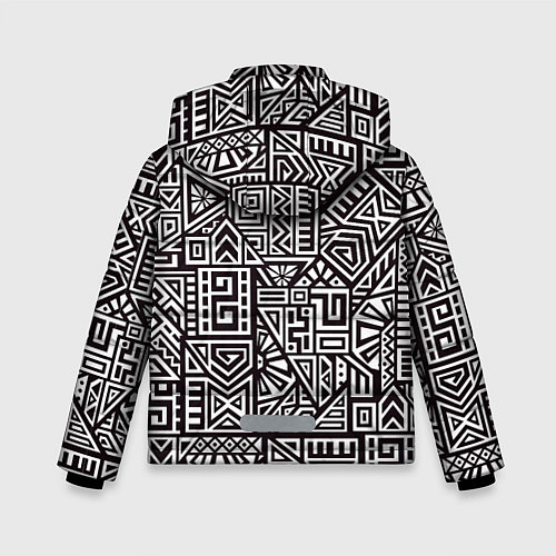 Зимняя куртка для мальчика Геометрия / 3D-Светло-серый – фото 2