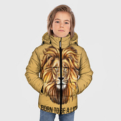 Куртка зимняя для мальчика Рождённый быть львом, цвет: 3D-красный — фото 2