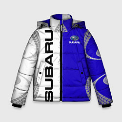 Куртка зимняя для мальчика SUBARUСубару, цвет: 3D-черный