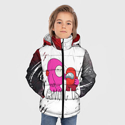 Куртка зимняя для мальчика Among Us Friend Z, цвет: 3D-черный — фото 2