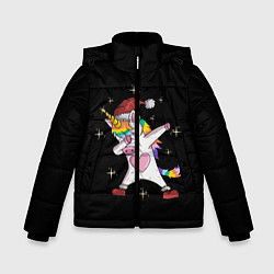 Куртка зимняя для мальчика Unicorn Dab, цвет: 3D-черный