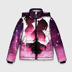 Куртка зимняя для мальчика Столп Бабочки, цвет: 3D-светло-серый