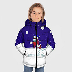 Куртка зимняя для мальчика Зимний AMONG US, цвет: 3D-черный — фото 2