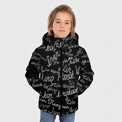 Куртка зимняя для мальчика BTS имена, цвет: 3D-светло-серый — фото 2