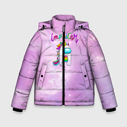 Куртка зимняя для мальчика Impostor Unicorn, цвет: 3D-черный