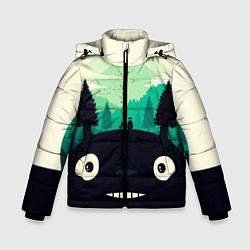 Куртка зимняя для мальчика ТОТОРО, цвет: 3D-черный