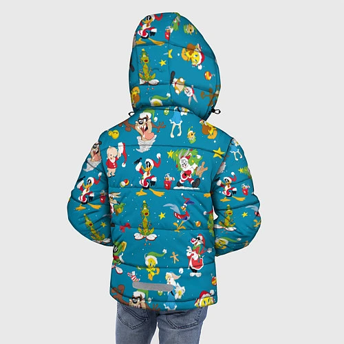 Зимняя куртка для мальчика Looney Tunes Christmas / 3D-Светло-серый – фото 4