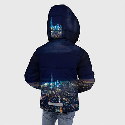 Зимняя куртка для мальчика Ночной город / 3D-Черный – фото 4